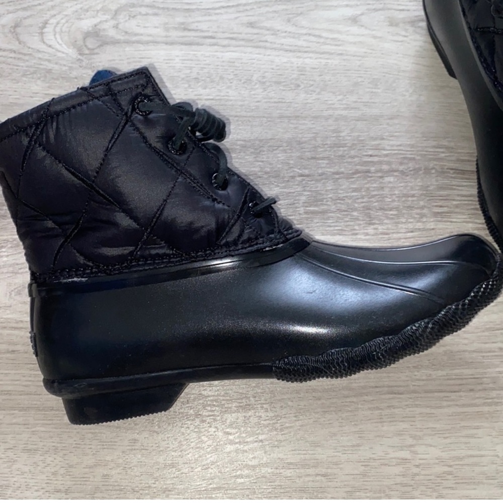 Black Sperry Duck Boots - Picture 2 of 3